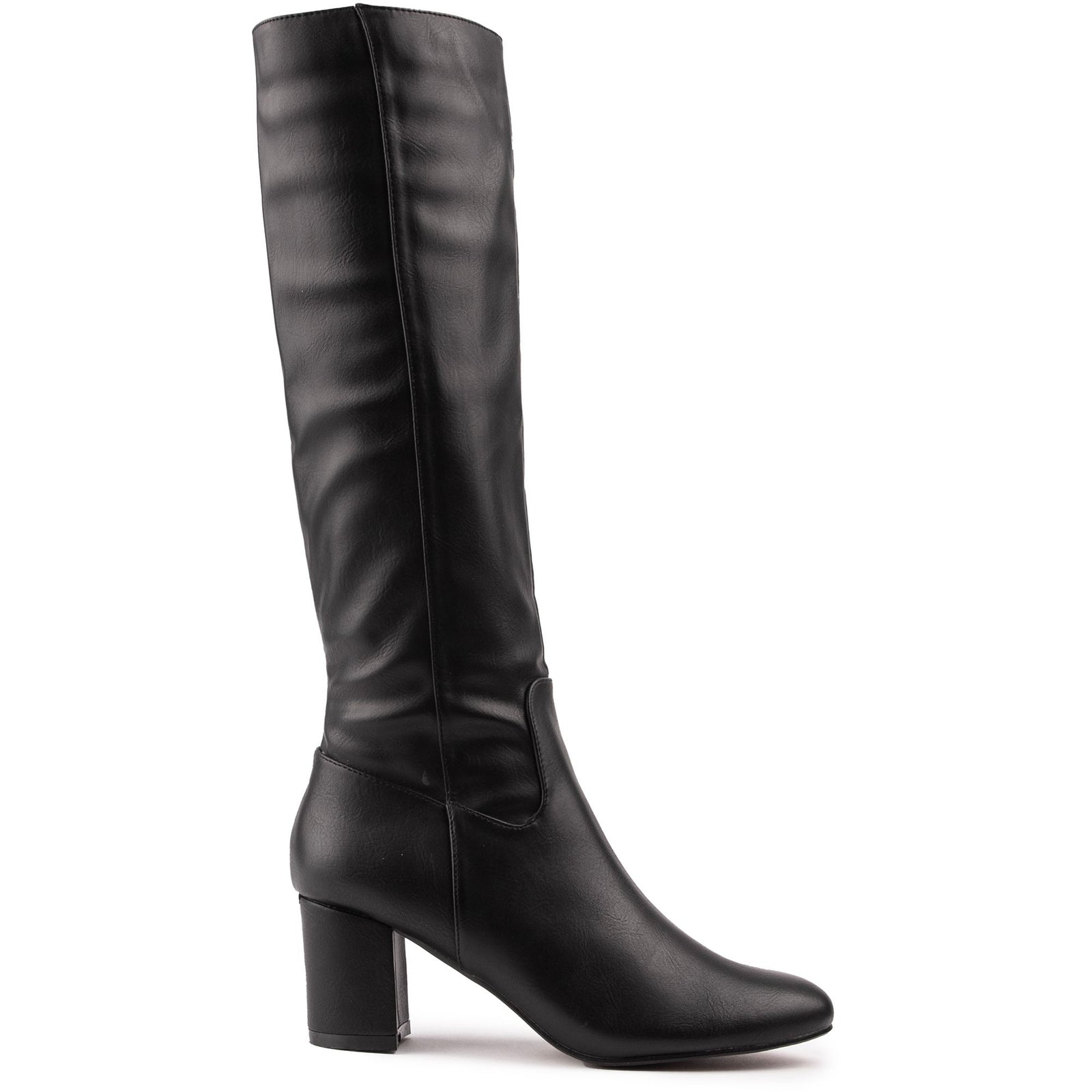 Womens Vegan Avocado Knee High Boots in Black V.GAN