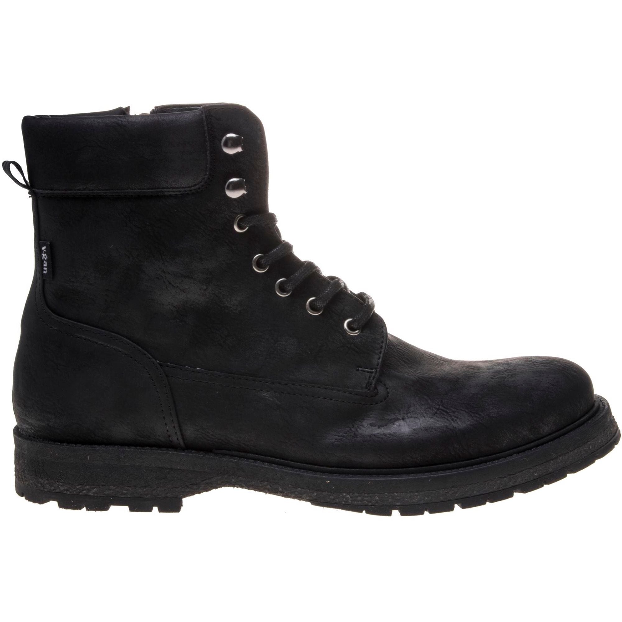 Mens Vegan Mace Work Boots in Black | V.GAN