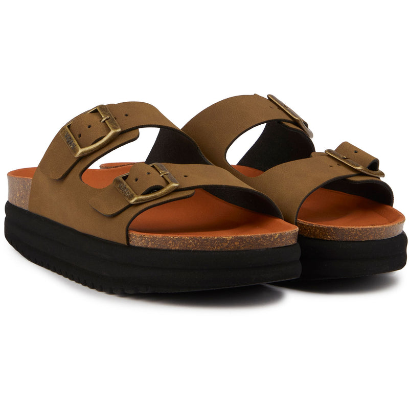 Plum Footbed Sandals