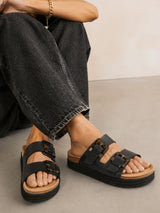 Plum Tortoiseshell Comfort Footbed Sandals