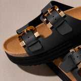 Plum Tortoiseshell Comfort Footbed Sandals