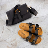 Plum Tortoiseshell Comfort Footbed Sandals