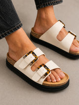 Plum Tortoiseshell Comfort Footbed Sandals