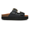 Plum Footbed Reptile Sandals