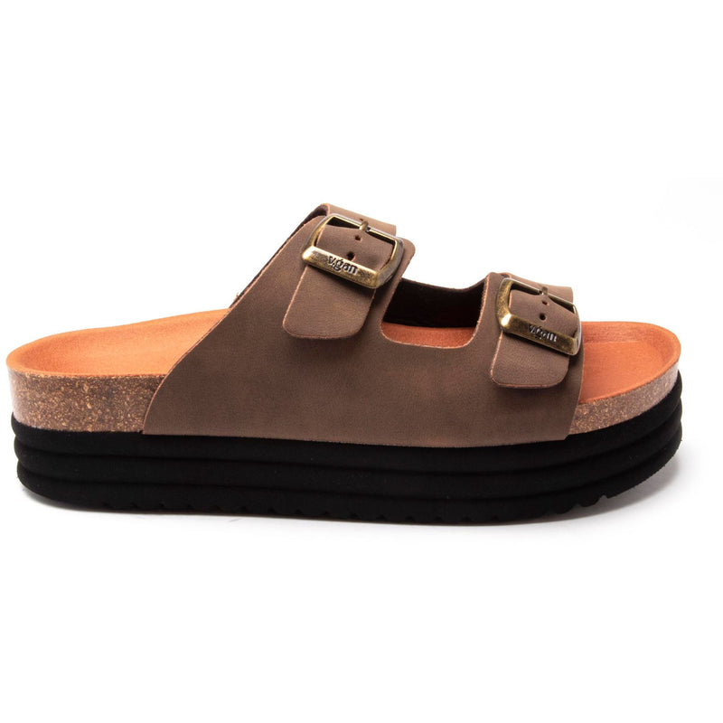 Plum Footbed Sandals