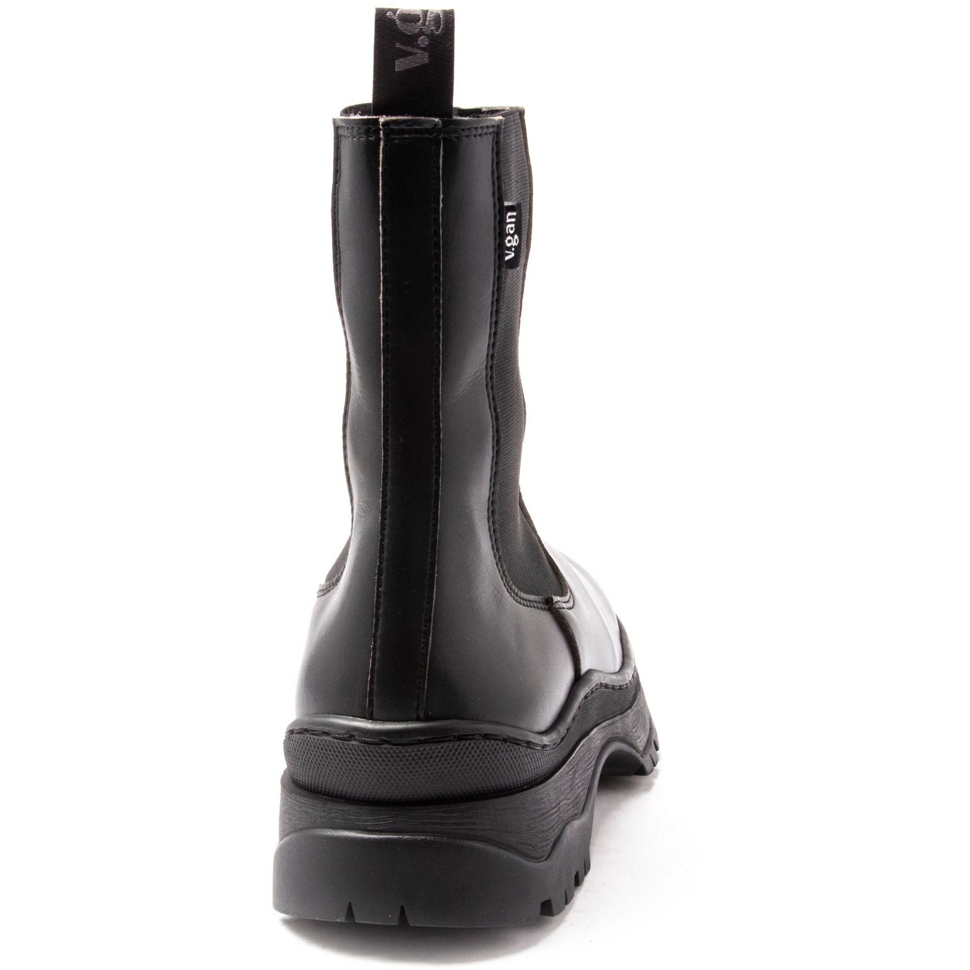 Womens Vegan Sprout Chelsea Boots in Black | V.GAN
