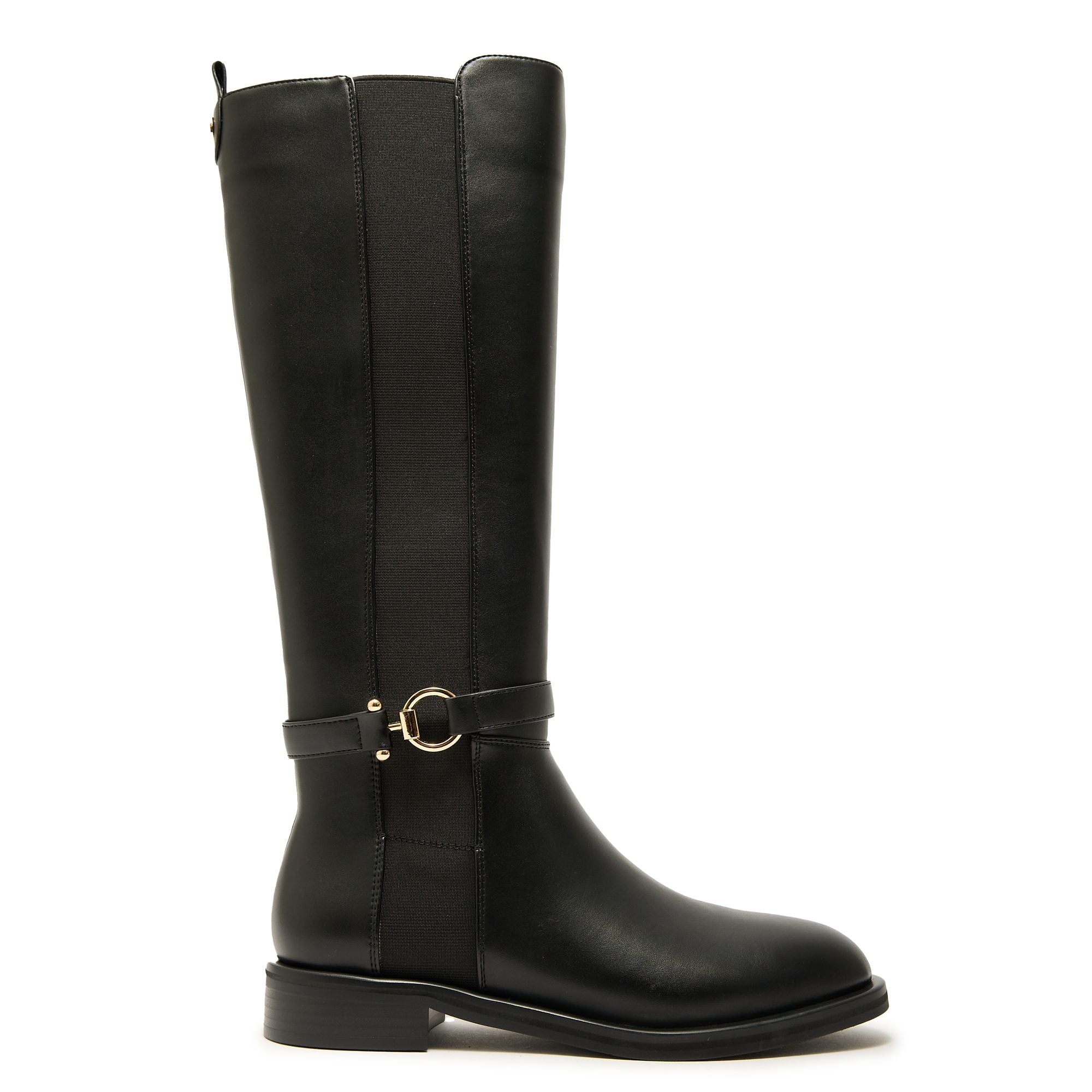 Womens Vegan Tangerine Knee High Boots in Black | V.GAN