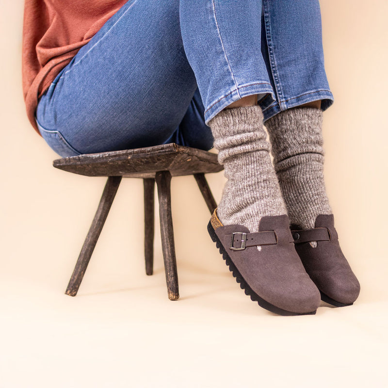 Womens Vegan Taro Comfort Soft Footbed Shoes in Grey | V.GAN
