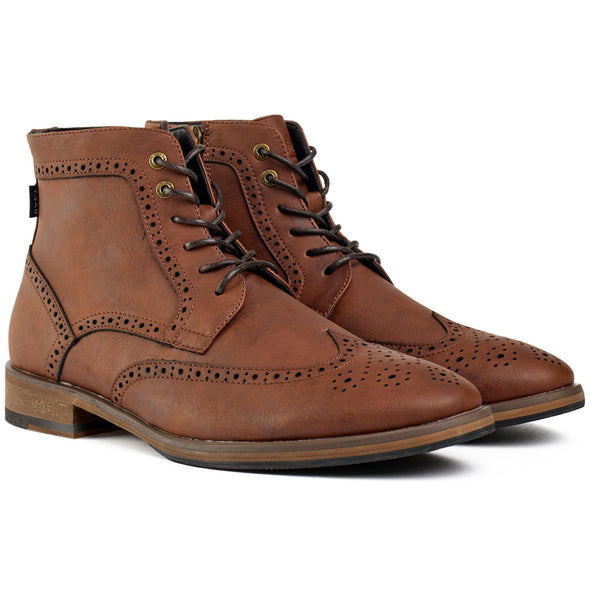 Wheat 2 Brogue Boots